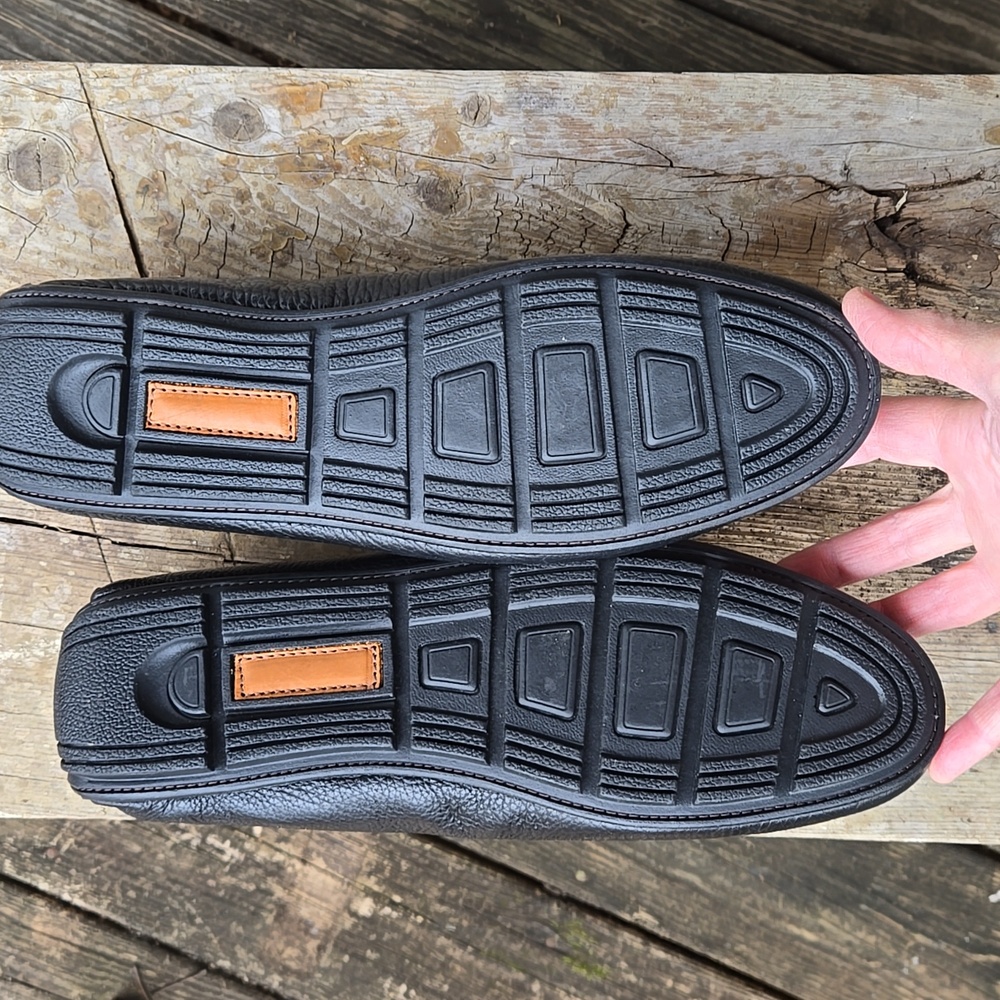 STEVE MADDEN. Mens Black and Brown Leather Loafers. Size 10.5D. NWOT. - Picture 10 of 13